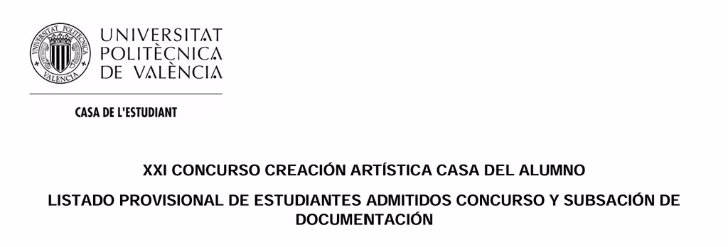 Encabezado Listado provisional estudiantes